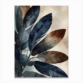 Blue Feathers Canvas Print