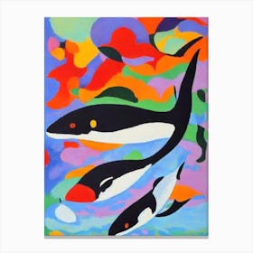 Orca Matisse Inspired Canvas Print