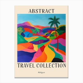 Abstract Travel Collection Poster Malaysia 1 Canvas Print