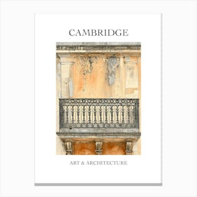 Cambridge Travel And Architecture Poster 3 Canvas Print