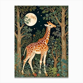 William Morris Giraffe In The Forest 1 Canvas Print