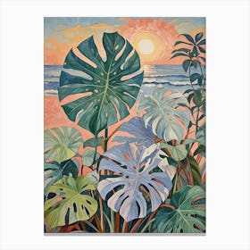 Monstera Sunrise no1 Canvas Print