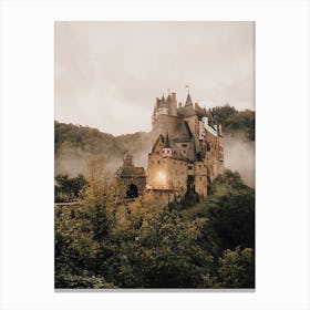 Foggy German Castle Canvas Print
