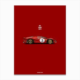 Cars in Colors, Ferrari 330 P4 Canvas Print