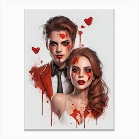 Vampire Couple Canvas Print