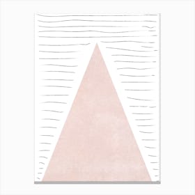 Mountains Lines Pink Cotton Abstract Canvas Print