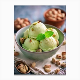 Pistachio Ice Cream Canvas Print