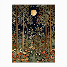 William Morris Moonlight In The Forest 163 Canvas Print