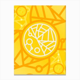 Geometric Abstract Glyph in Happy Yellow and Orange n.0055 Canvas Print