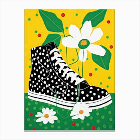 Shoe Garden Gallery: Sneakers with Flowers Canvas Print