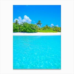 Relax Ocean Plant Idylli Holiday Coastline Beautiful Calm Shore Blue Paradise Sunlight N (31) Canvas Print