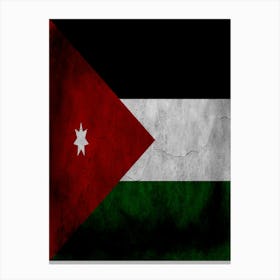 Jordan Flag Texture Canvas Print