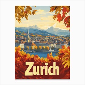 Aihrgdesign A Mid Century Modern Travel Poster For Zurich Sho Db534dfe 058a 4048 9d31 5d919e84b723 2 Canvas Print