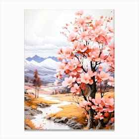 Elysian Radiance Mountain Solitude In Bloom Canvas Print