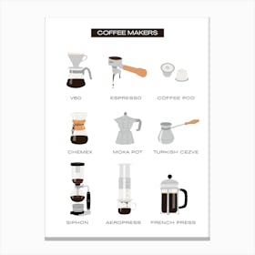 Coffee Makers Cool Poster Canvas Print