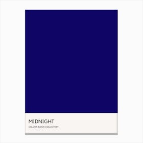 Midnight Colour Block Poster Canvas Print