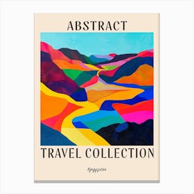 Abstract Travel Collection Poster Kyrgyzstan 9 Canvas Print