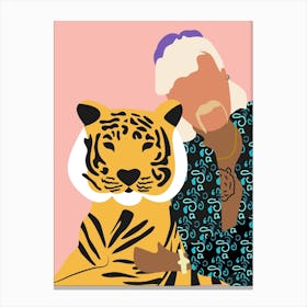 Joe Exotic Pink Tiger 2 Canvas Print