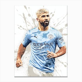 Sergio Aguero Manchester City Canvas Print