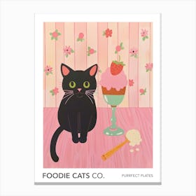 Foodie Cats Co Cat And Ice Cream 2 Canvas Print