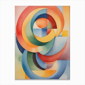 Spinning Wheel - Abstract Watercolor Painting Canvas Print