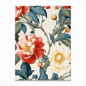 Peony Flower Wallpaper 4 Canvas Print