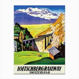 Lötschberg Railway, Switzerland Canvas Print