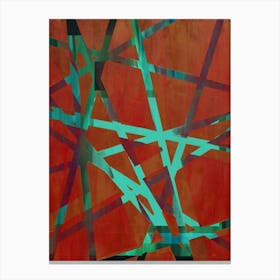 Tangled - Brick Teal Canvas Print