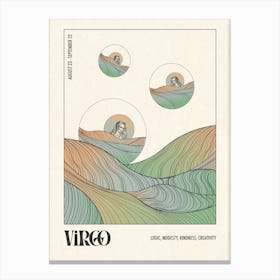 Virgo Star Sign Zodiac Art Canvas Print