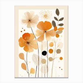 Orange Flowers 3 Canvas Print