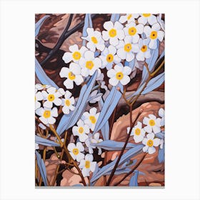 Forget Me Not 4 Flower Painting Canvas Print