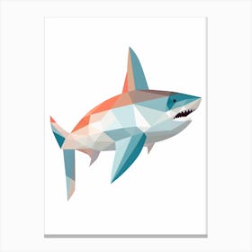 Minimalist Shark Shape 8 Canvas Print