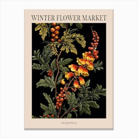 Mahonia 1 Winter Flower Market Poster Canvas Print