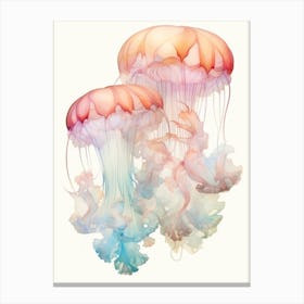 Upside Down Jellyfish Simple Drawing 7 Canvas Print