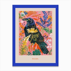 Spring Birds Poster Raven 6 Canvas Print