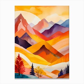 Warm Autumn Mountains Canvas Print