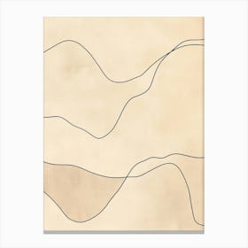 Waves And Lines Canvas Print