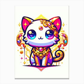 Feline Cat Creative Artwork Illustration 124 Canvas Print