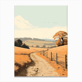 The North Downs Way England 2 Hiking Trail Landscape Canvas Print