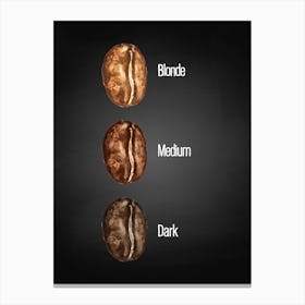Coffee Beans — coffee poster, kitchen art print Canvas Print