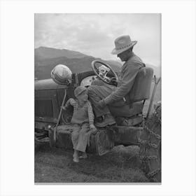Farmer And His Son, Ouray County, Colorado By Russell Lee Canvas Print