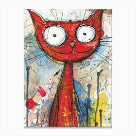 Red Cat 11 Canvas Print