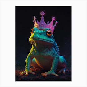 Frog With A Crown Canvas Print
