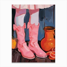 Pink Boots Canvas Print