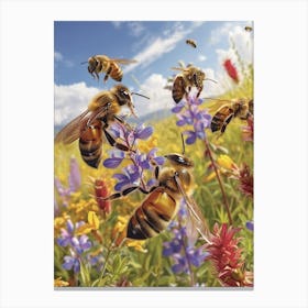 Sweat Bee Realism Illustration 15 Canvas Print