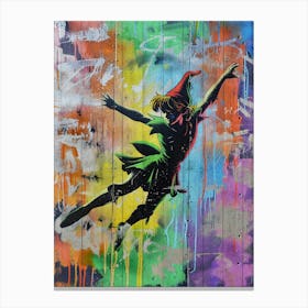 Pop art Peter Pan Graffiti Canvas Print