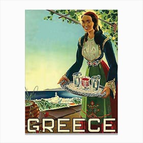 Greece, Traditional Welcome Canvas Print