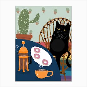 Cat In A Chair Canvas Print