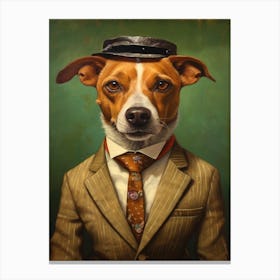 Gangster Dog Jack Russell Terrier Canvas Print
