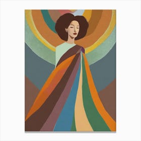 Afro-American Woman Rainbow Canvas Print